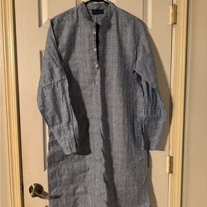Shatranj Light Blue Cotton Kurta
